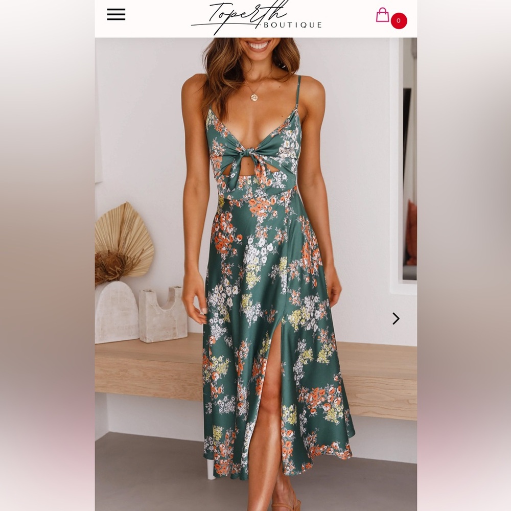 Floral Green Dress